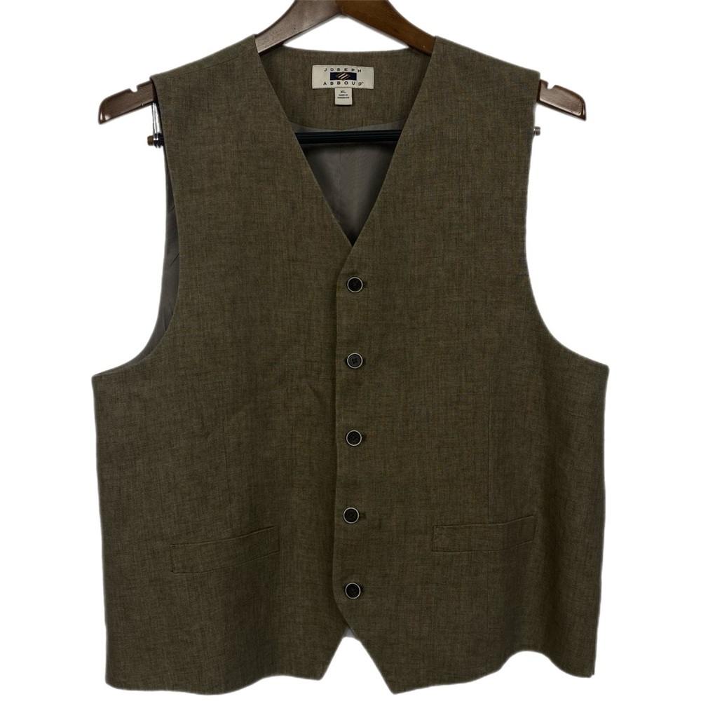 Joseph Abboud Men’s 100% Linen Suit Vest Size XL